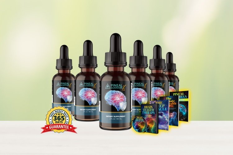 Pineal Guardian X brain supplement bottles and bonuses